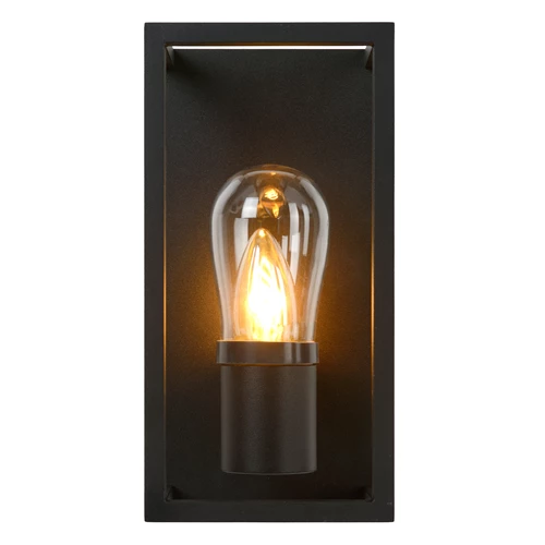 Lucide CARLYN - Wandlamp Badkamer - 1xE14 - IP54 - Zwart - detail 2